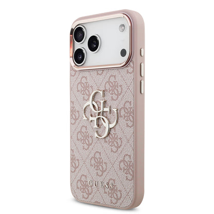 Ovitek za Apple iPhone 18 Pro Max / 17 Pro Max, Guess, 4G Big Classic Logo, Roza