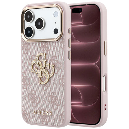 Case for Apple iPhone 18 Pro Max / 17 Pro Max, Guess, 4G Big Strass Logo, Pink