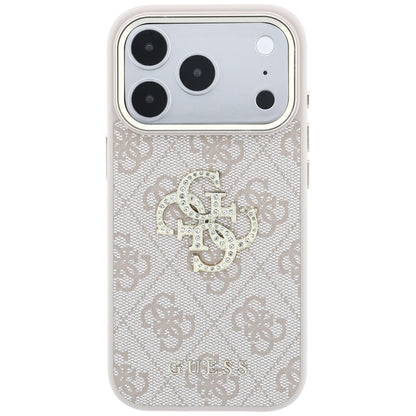 Case for Apple iPhone 18 Pro Max / 17 Pro Max, Guess, 4G Big Strass Logo, Pink