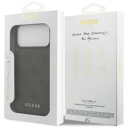 Ovitek za Apple iPhone 18 Pro Max / 17 Pro Max, Guess, 4G Classic Logo, Črn