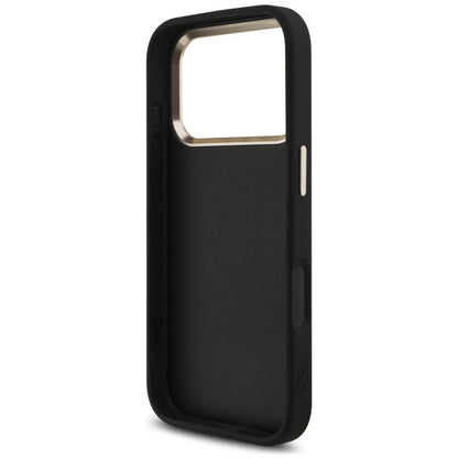 Case for Apple iPhone 18 Pro Max / 17 Pro Max, Guess, 4G Classic Logo with Strap, Black Gold