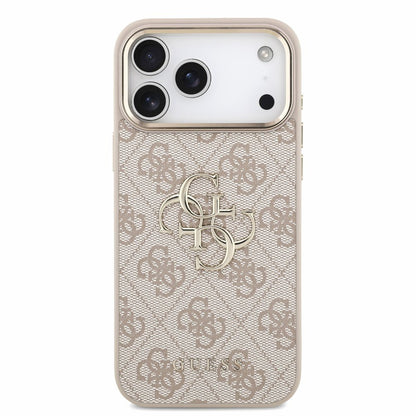 Ovitek za Apple iPhone 18 Pro Max / 17 Pro Max, Guess, 4G Classic Logo z naramnicom, rožnato zlata