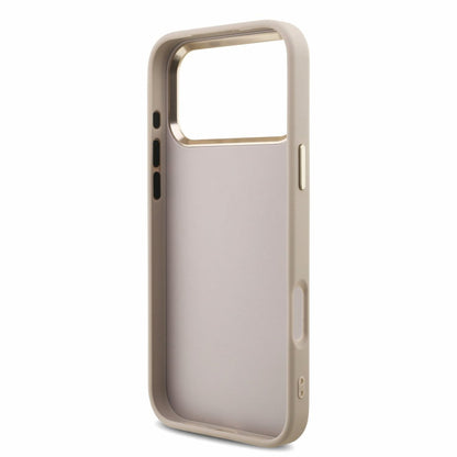 Ovitek za Apple iPhone 18 Pro Max / 17 Pro Max, Guess, 4G Classic Logo z naramnicom, rožnato zlata
