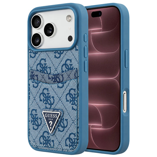 Ovitek za Apple iPhone 18 Pro Max / 17 Pro Max, Guess, 4G Double Card Triangle, moderrega