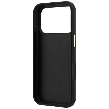 Ovitek za Apple iPhone 18 Pro Max / 17 Pro Max, Guess, zrnast velik smolni logotip, črn