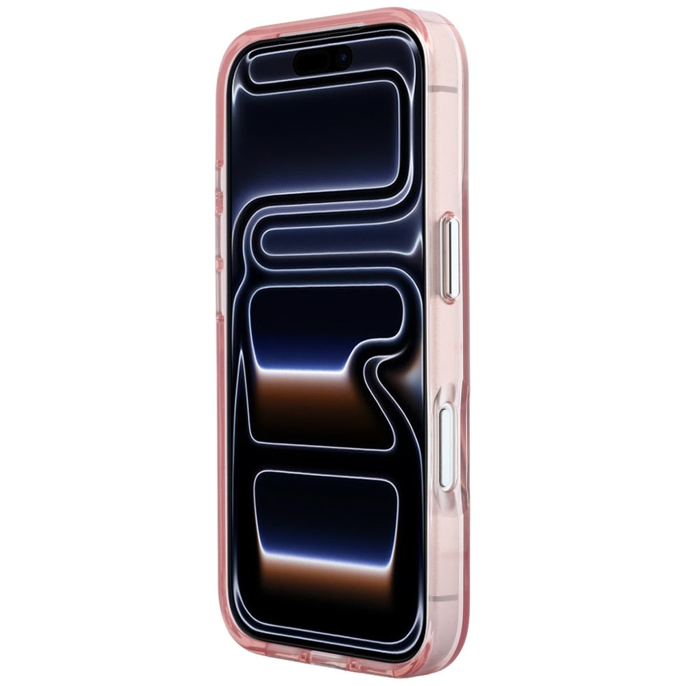 Ovitek za Apple iPhone 18 Pro Max / 17 Pro Max, Karl Lagerfeld, IML Big Signature Resin Logo Metal Frame, Roza