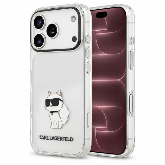 Ovitek za Apple iPhone 18 Pro Max / 17 Pro Max, Karl Lagerfeld, IML Choupette NFT, prozoren