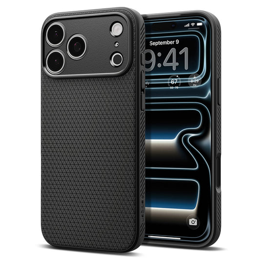 Ovitek za Apple iPhone 18 Pro Max / 17 Pro Max, Spigen, Liquid Air, mat črn ACS12111