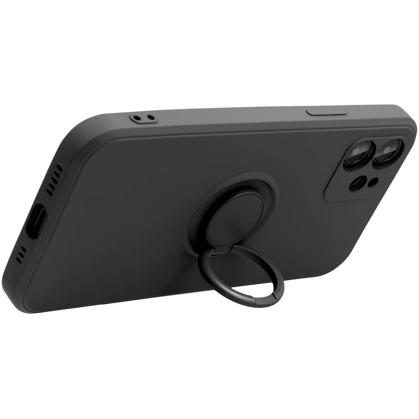 Ovitek za Apple iPhone 16 Plus, OEM, silikonski obroč, črn