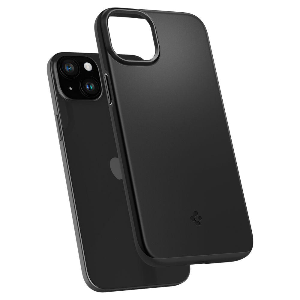 Ovitek za Apple iPhone 15, Spigen, Thin Fit, Črn ACS06776