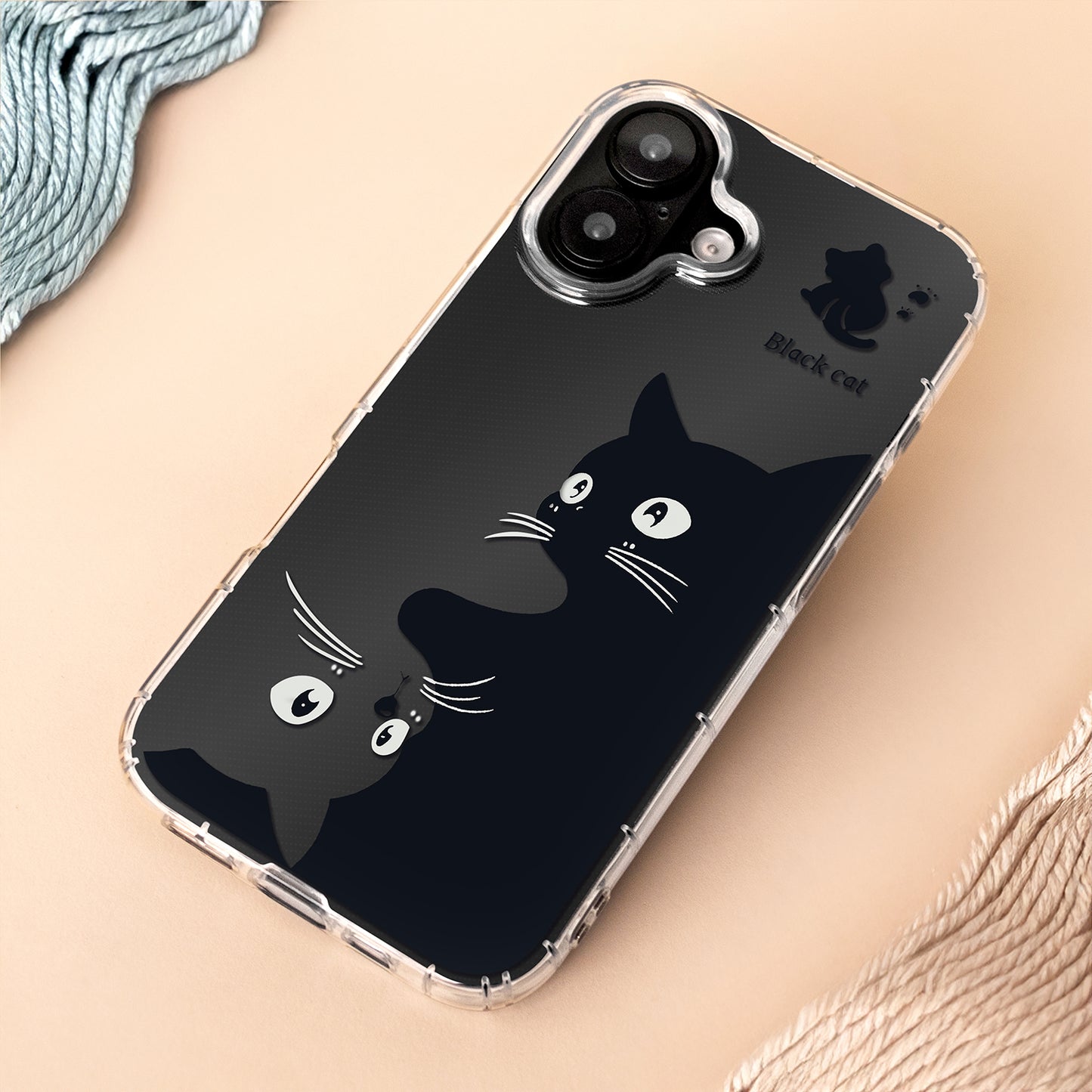 Ovitek za Apple iPhone 17, OEM, Ultra Trendy Cat, Črn