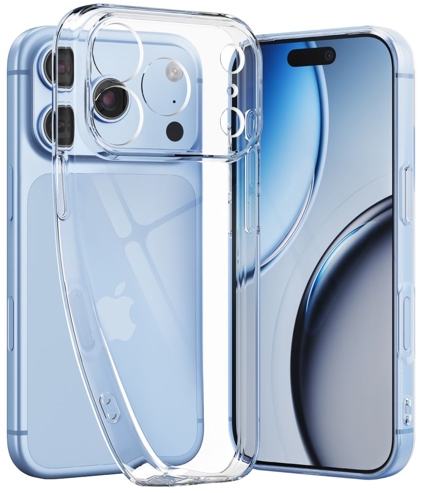Ovitek za Apple iPhone 18 Pro Max / 17 Pro Max, Tech-Protect, Flexair z zaščito zaslona, Prozoren