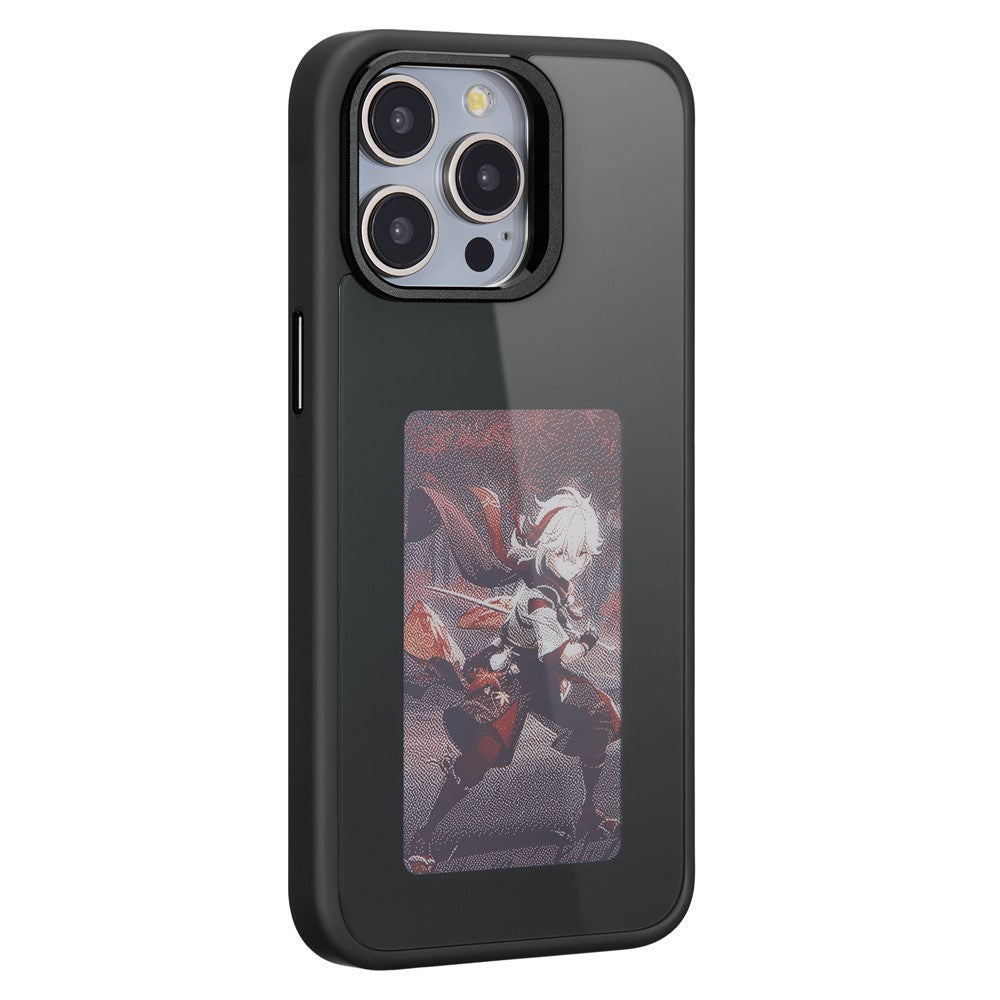 Ovitek za Apple iPhone 15 Pro, OEM, Prilagojen E-Ink zaslon, Črn