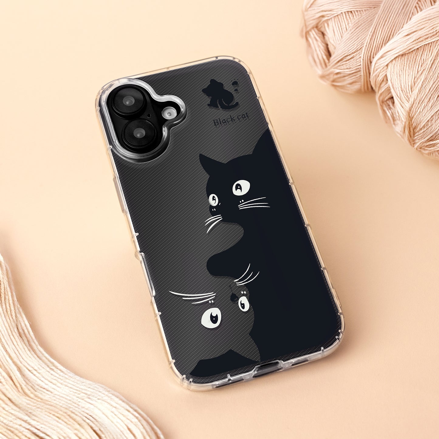 Ovitek za Apple iPhone 17, OEM, Ultra Trendy Cat, Črn