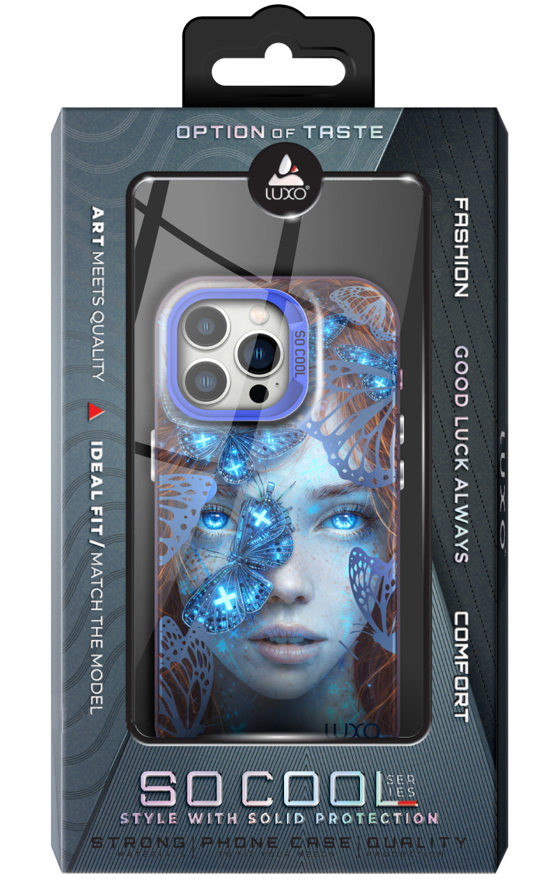 Ovitek za Apple iPhone 14 Pro Max, LUXO So CooL, ArcadiA Butterfly Girl, večbarven