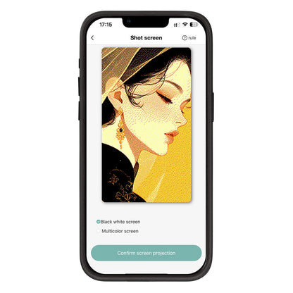 Ovitek za Apple iPhone 15 Pro, OEM, Prilagojen E-Ink zaslon, Črn