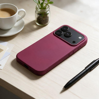 Ovitek za Apple iPhone 18 Pro Max / 17 Pro Max, OEM, silikon, bordo rdečega odtenka