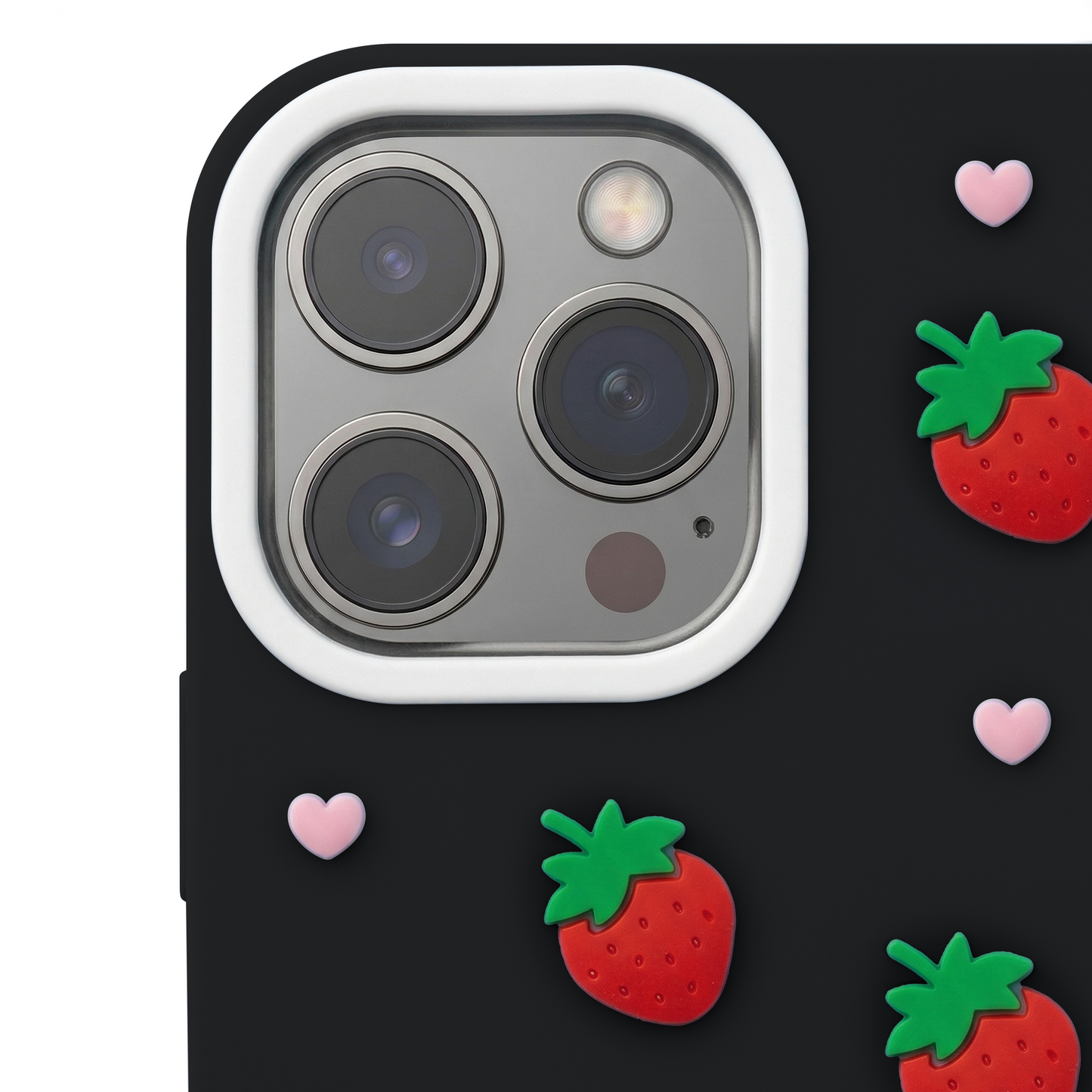 Ovitek za Apple iPhone 17 / 16, OEM, Strawberry, Črn