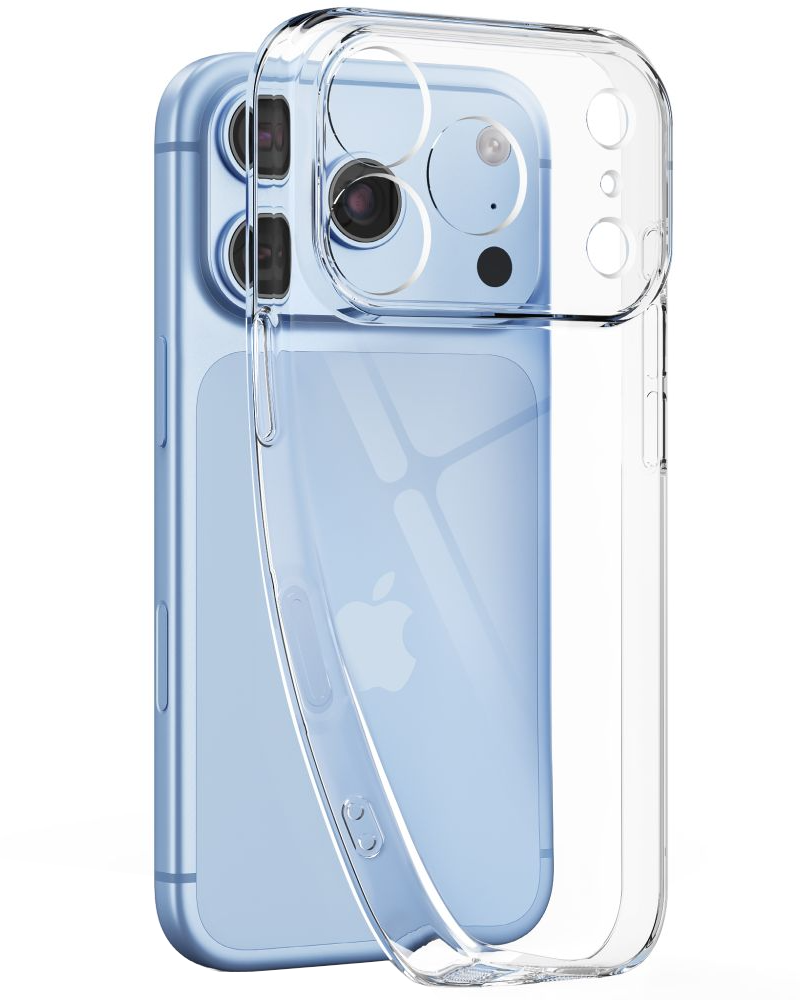 Ovitek za Apple iPhone 18 Pro Max / 17 Pro Max, Tech-Protect, Flexair z zaščito zaslona, Prozoren