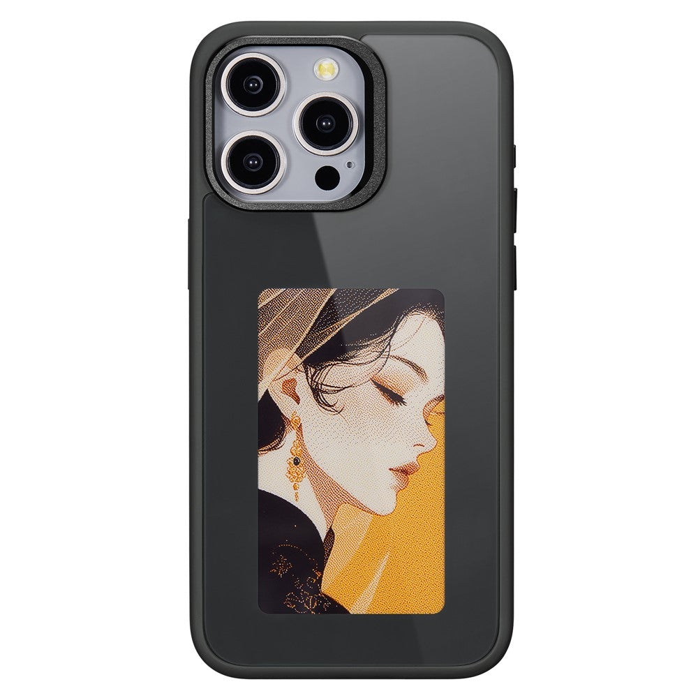 Ovitek za Apple iPhone 14 Pro, OEM, prilagojen E-Ink zaslon, črn