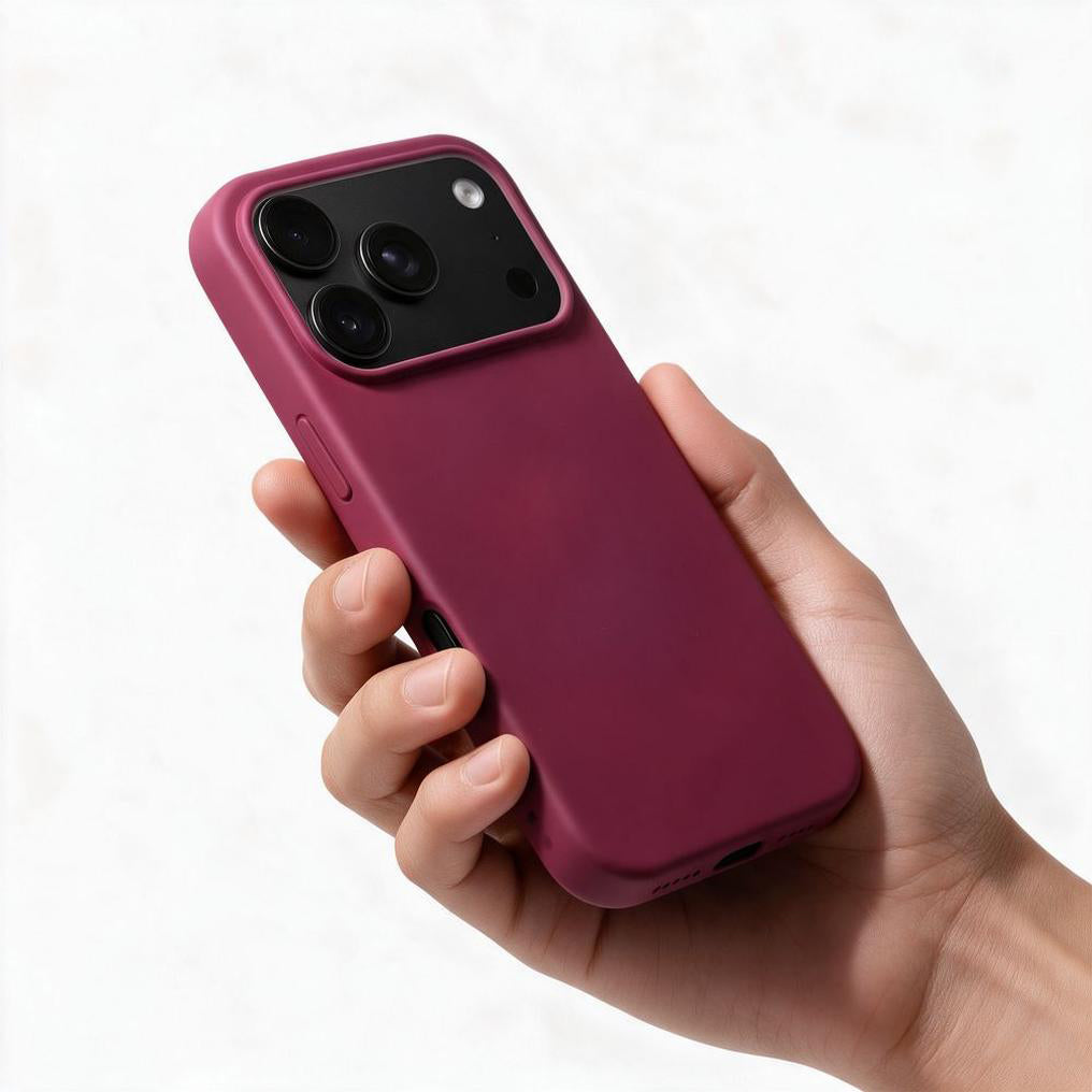 Ovitek za Apple iPhone 18 Pro Max / 17 Pro Max, OEM, silikon, bordo rdečega odtenka