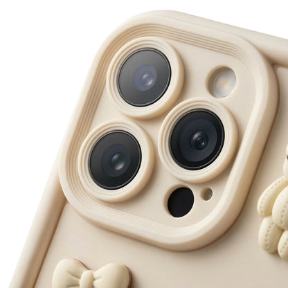 Ovitek za Apple iPhone 14, OEM, Ultra Trendy 3D Bear, Bež
