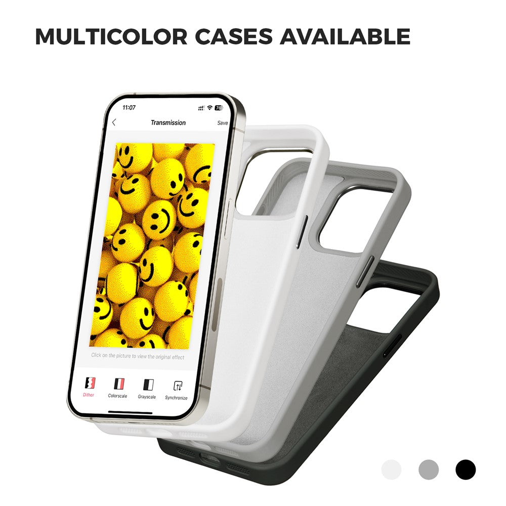 Ovitek za Apple iPhone 15 Pro, OEM, Prilagojen E-Ink zaslon, Črn