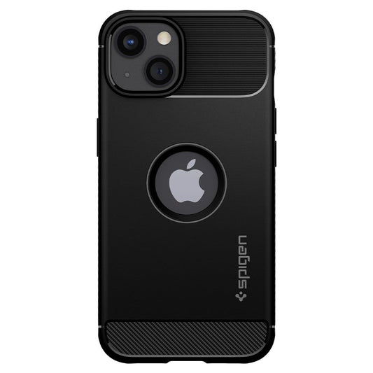 Ovitek za Apple iPhone 13, Spigen, Rugged Armor, Črn ACS03518
