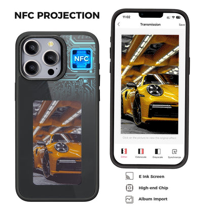 Ovitek za Apple iPhone 13 Pro Max, OEM, Prilagojen E-Ink zaslon, Črn