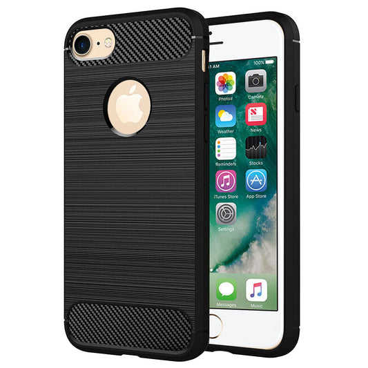 Ovitek za Apple iPhone 8 / 7, Techsuit, Karbon, Črn