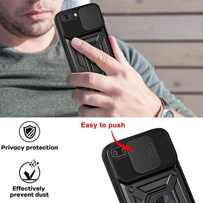 Ovitek za Apple iPhone 8 Plus / 7 Plus, Techsuit, CamShield, Črn