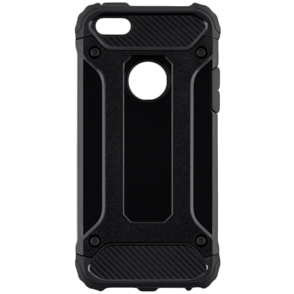 Ovitek za Apple iPhone SE (2016) / 5 / 5s, Techsuit, Hybrid Armor, Črn