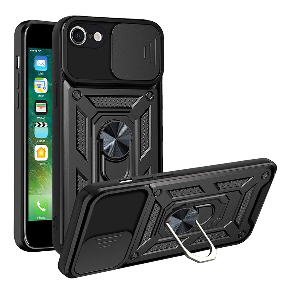 Ovitek za Apple iPhone SE (2022) / SE (2020) / 8 / 7, Techsuit, CamShield, Črn