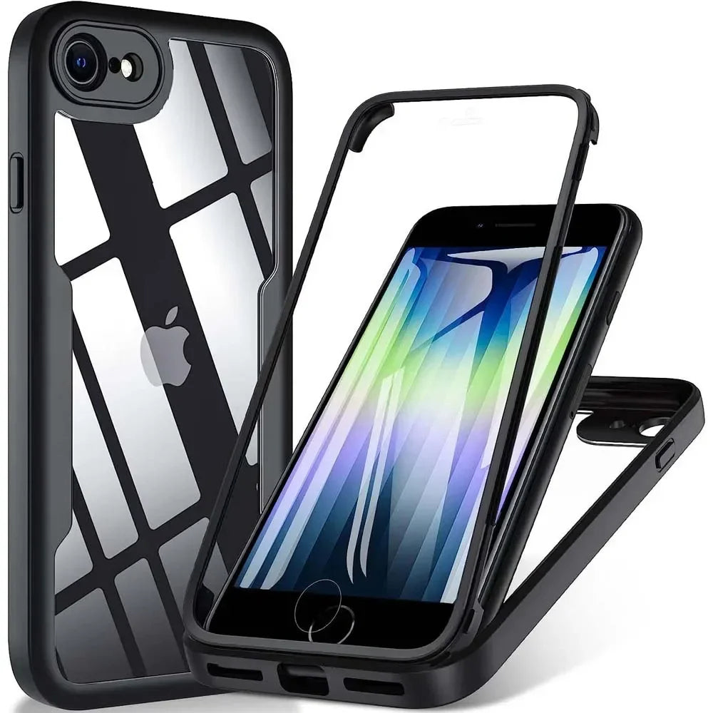 Ovitek za Apple iPhone SE (2022) / SE (2020) / 8 / 7, Techsuit, ColorVerse 360, Črn