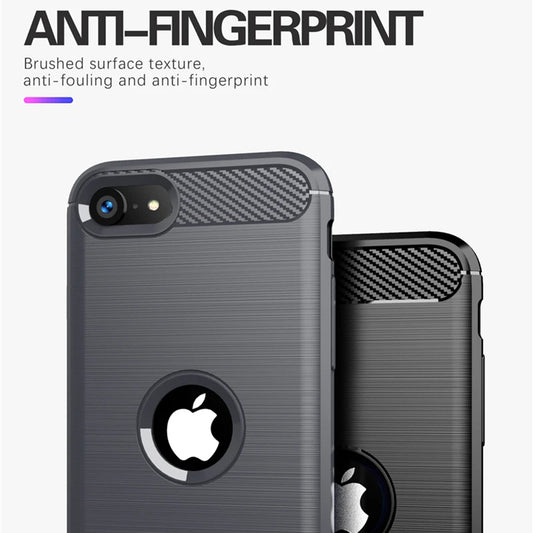 Ovitek za Apple iPhone SE (2022) / SE (2020), Techsuit, Karbon, Črn