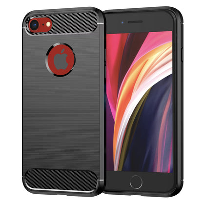 Ovitek za Apple iPhone SE (2022) / SE (2020), Techsuit, Karbon, Črn