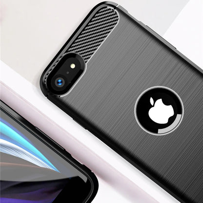 Ovitek za Apple iPhone SE (2022) / SE (2020), Techsuit, Karbon, Črn