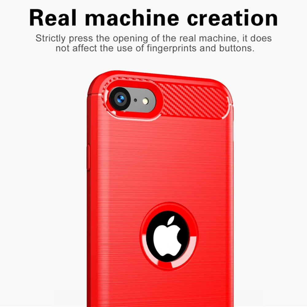 Ovitek za Apple iPhone SE (2022) / SE (2020), Techsuit, Karbon, Črn