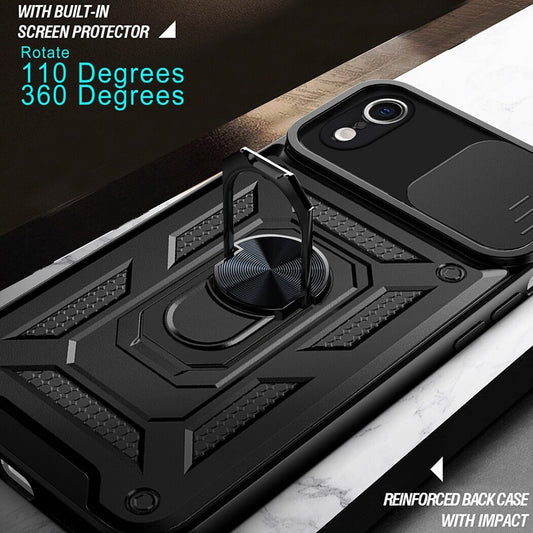 Ovitek za Apple iPhone XR, Techsuit, CamShield, Črn