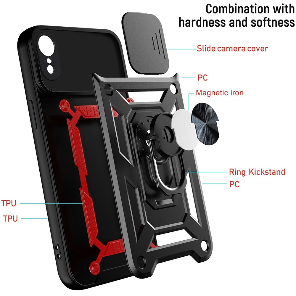 Ovitek za Apple iPhone XR, Techsuit, CamShield, Črn