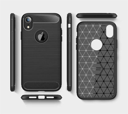 Ovitek za Apple iPhone XR, Techsuit, Karbon, Črn