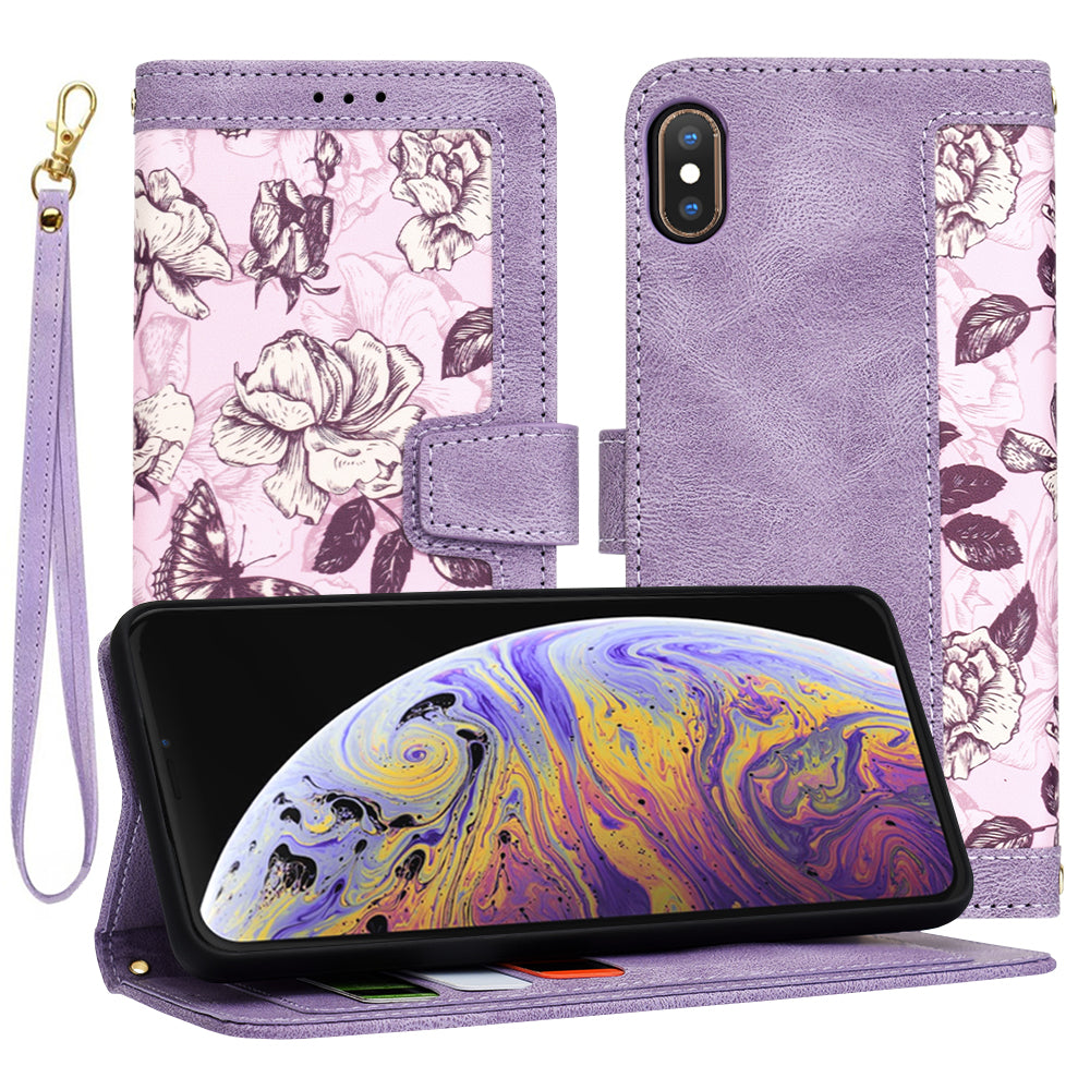 Ovitek za Apple iPhone XS Max, Techsuit, FlipCraft, Vijoličen