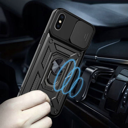 Ovitek za Apple iPhone XS / X, Techsuit, CamShield, Črn