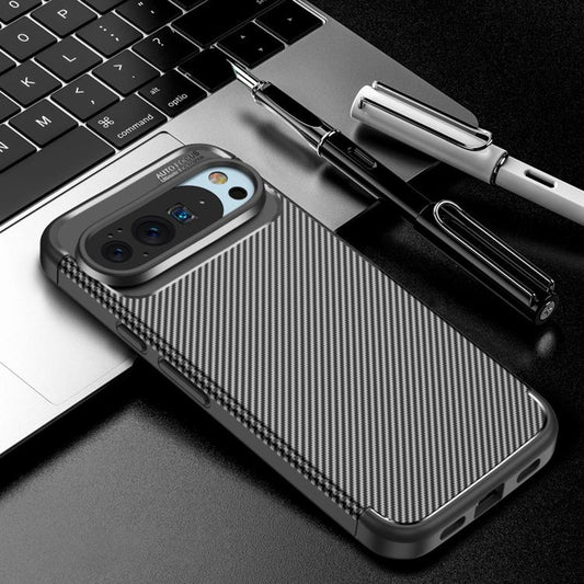 Ovitek za Google Pixel 10 Pro / 10, Techsuit, CarbonFiber, Črn