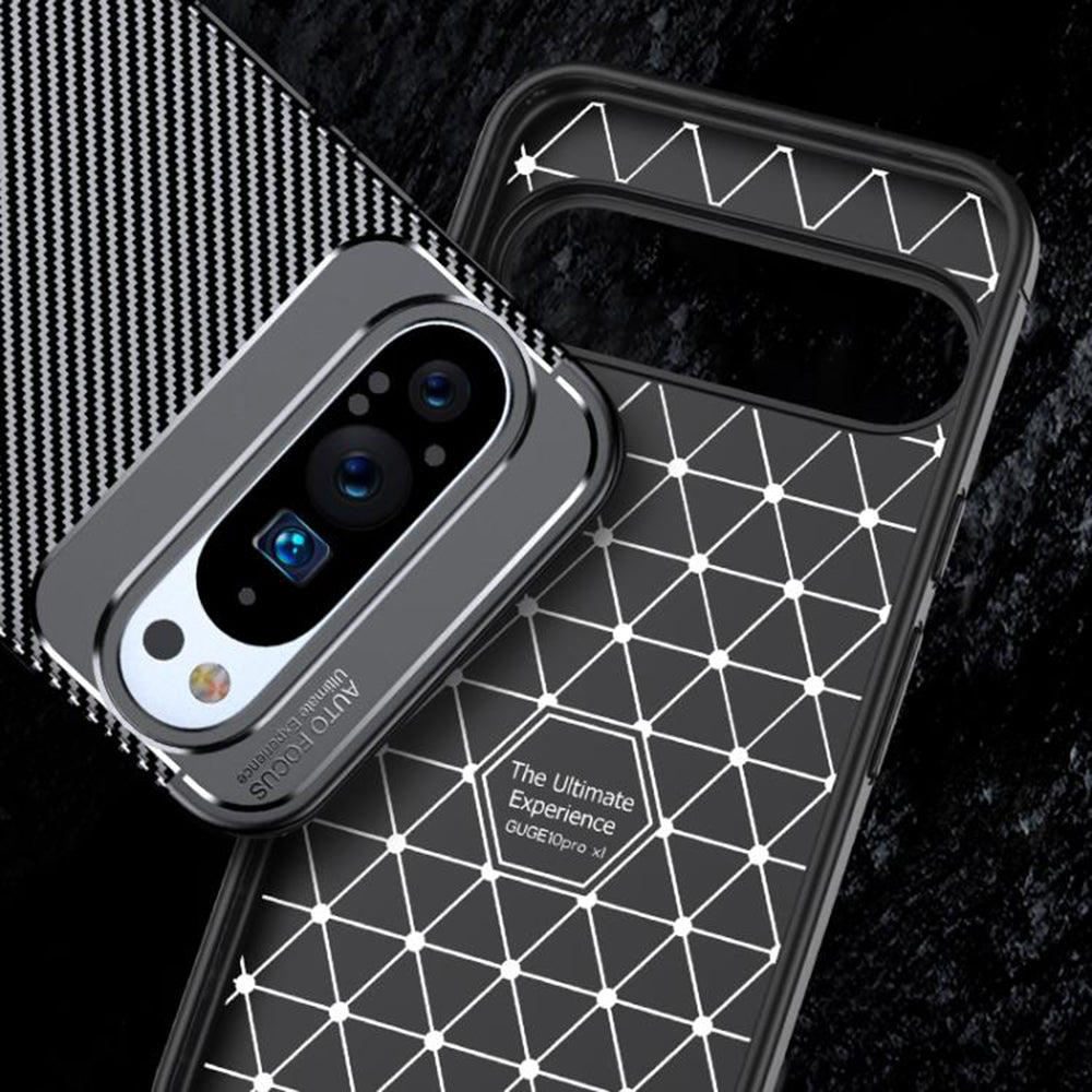 Ovitek za Google Pixel 10 Pro / 10, Techsuit, CarbonFiber, Črn