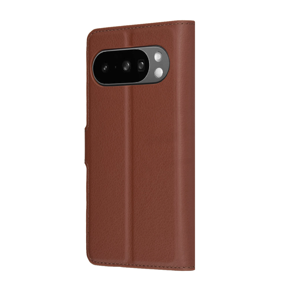 Ovitek za Google Pixel 10 Pro XL, Techsuit, usnjeni folio, rjav