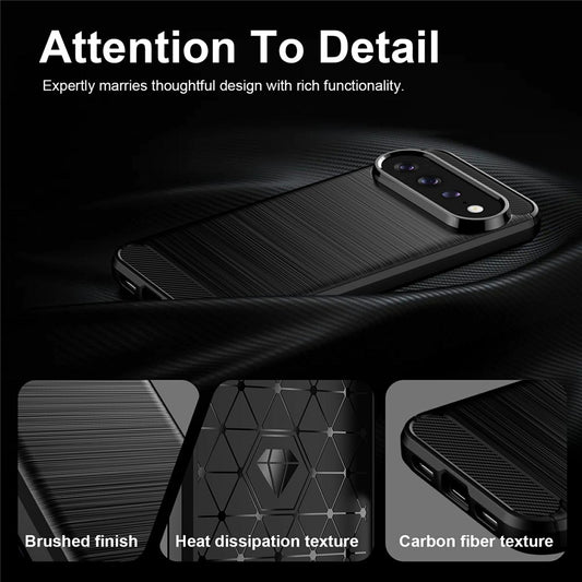Ovitek za Google Pixel 11 Pro / 11, Techsuit, Karbon, Črn