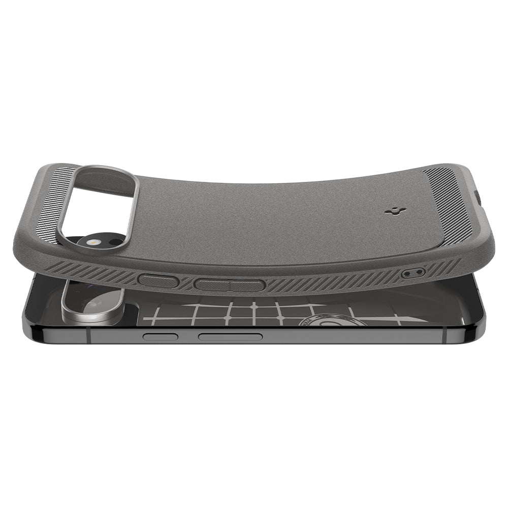 Ovitek za Google Pixel 9 Pro XL, Spigen, Rugged Armor, Siva ACS07784