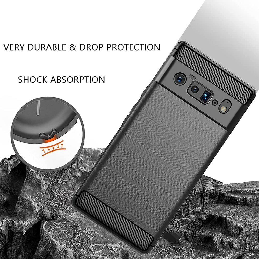 Ovitek za Google Pixel 6 Pro, Techsuit, Karbon, Črn