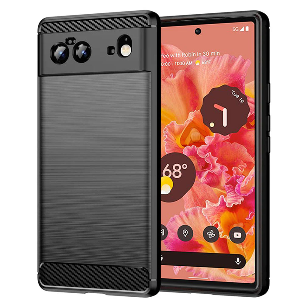 Ovitek za Google Pixel 6, Techsuit, Karbon, Črn